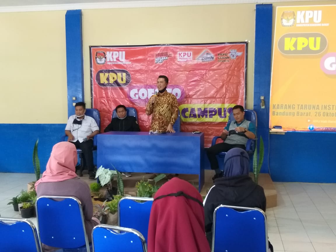 Sosialisasi Pendidikan Pemilih ke Karang Taruna Institute Bandung Barat